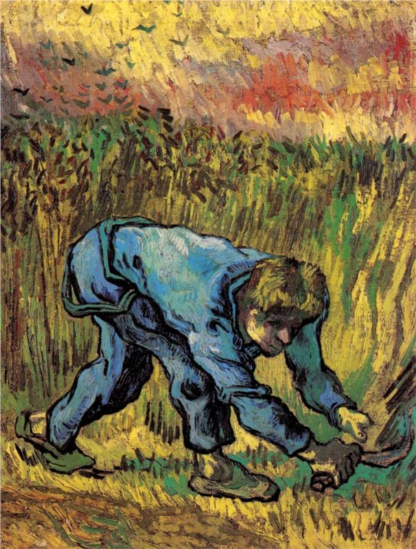 Reaper with Sickle (after Millet) - Van Gogh Painting On Canvas